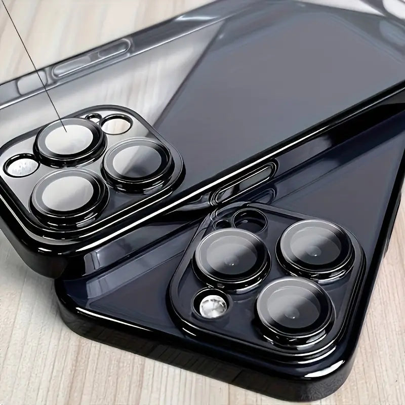 Transparent Stossfeste TPU Case für iPhone (mit Rahmen)