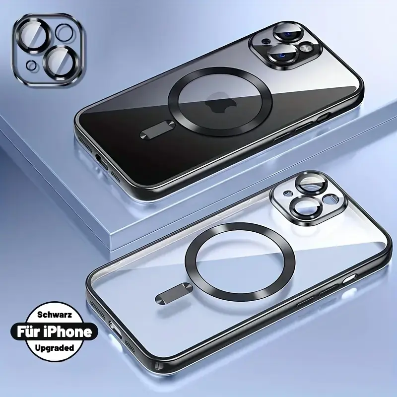Premium MagSafe Clear Case mit Farbrahmen